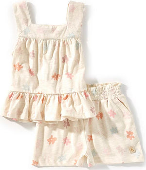 Ensemble Floral Calvin Klein pour Petite Fille – 2 Pièces