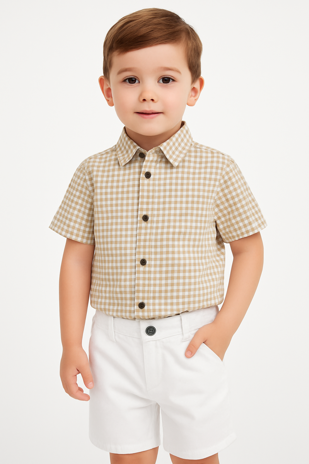 Ensemble Calvin Klein – Garçon Élégant à Carreaux
